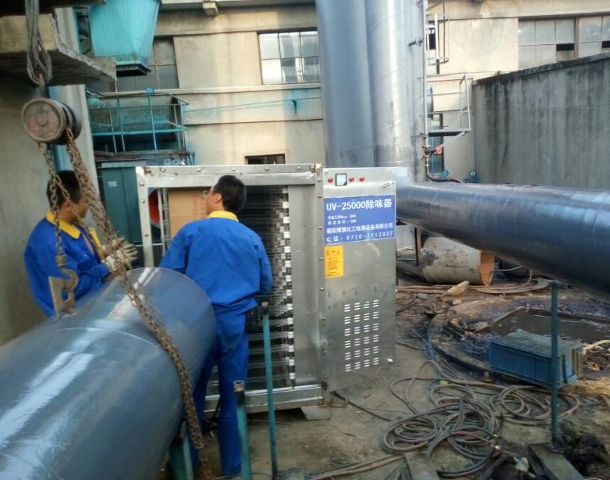 鞍钢喷漆房废气处理安装现场